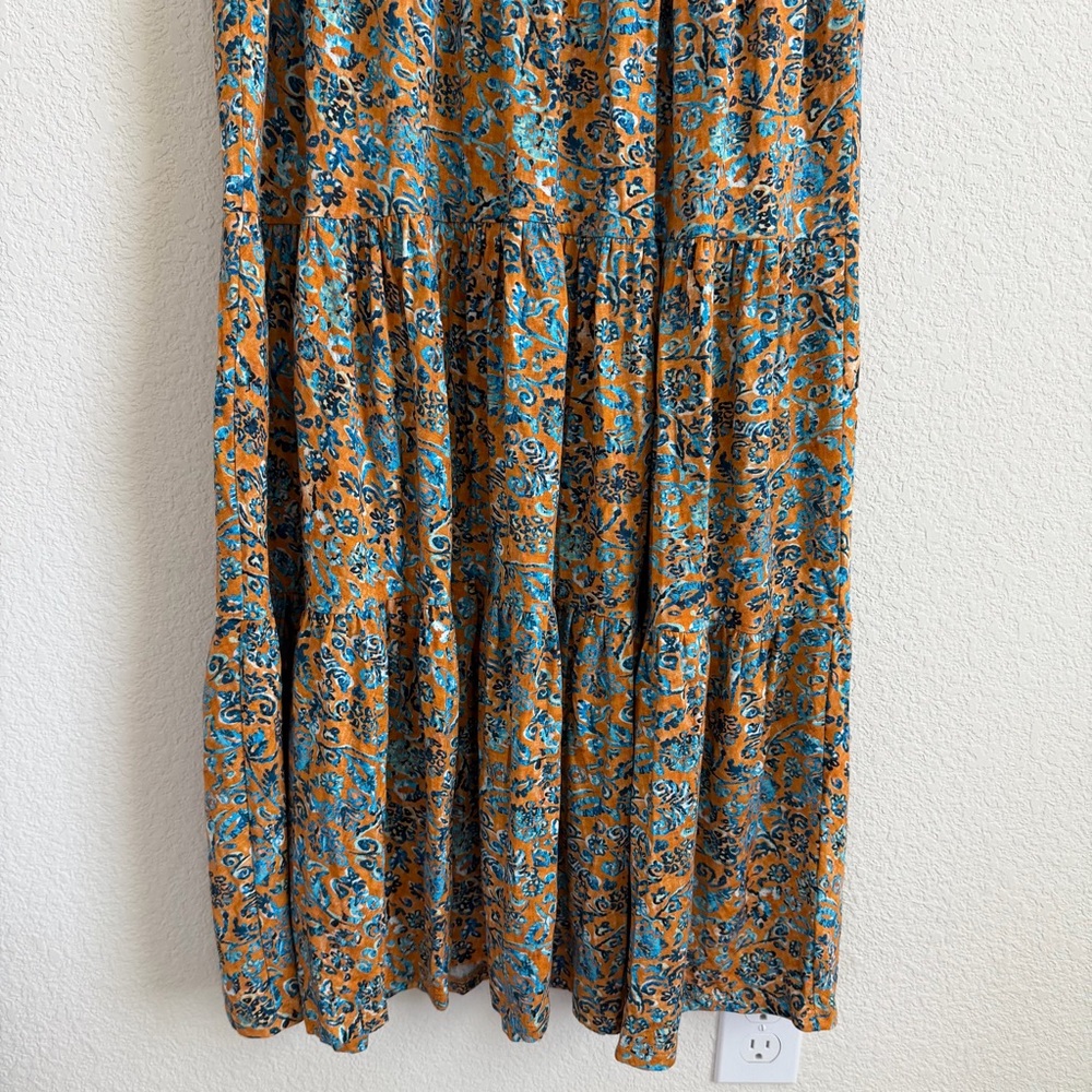Peruvian Connection Amalfi Maxi Dress in Mandarin Floral, Size XL - Picture 7 of 10